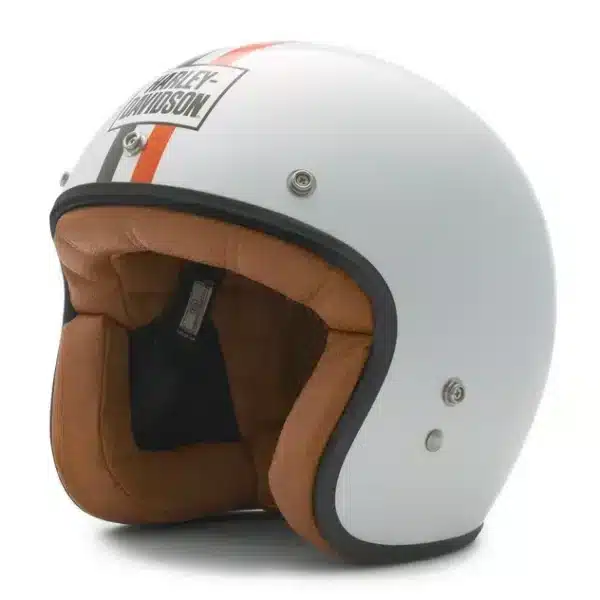 CASCO H-D "BELL PEARSON B01 DE CARA ABIERTA/BLANCO-NARANJA MATE"