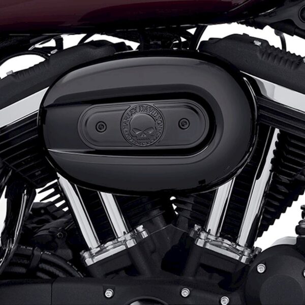 Embellecedor de motor Willie G Skull Collection - Negro - Embellecedor de filtro de aire