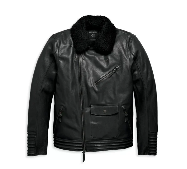 CHAQUETA DE CUERO "MAVERICK" BLACK