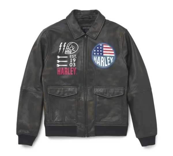 CHAQUETA DE CUERO ARCHER BOMBER
