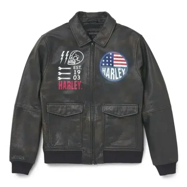 CHAQUETA DE CUERO ARCHER BOMBER