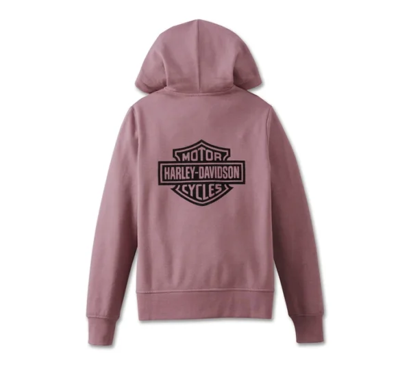 POLERON CON GORRO Y CIERRE FRONTAL "GRAPE SHAKE HEATHER" - Imagen 2