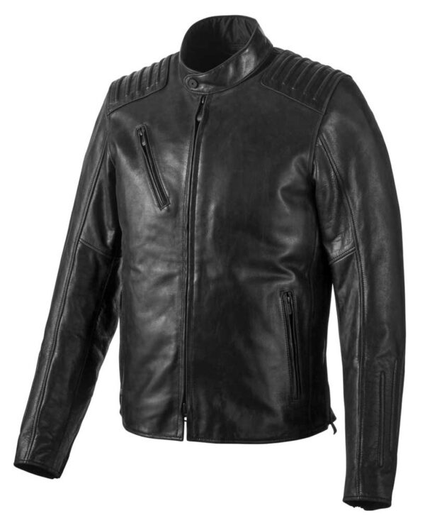 CHAQUETA DE CUERO AJUSTADA "TEMERITY" SLIM FIT