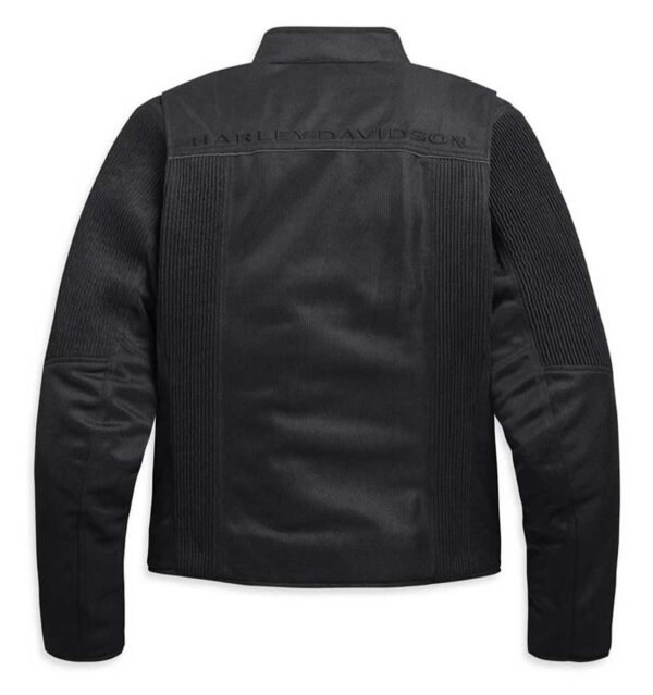 CHAQUETA H-D "OZELLO DE MALLA AJUSTADA NEGRA" - Imagen 2