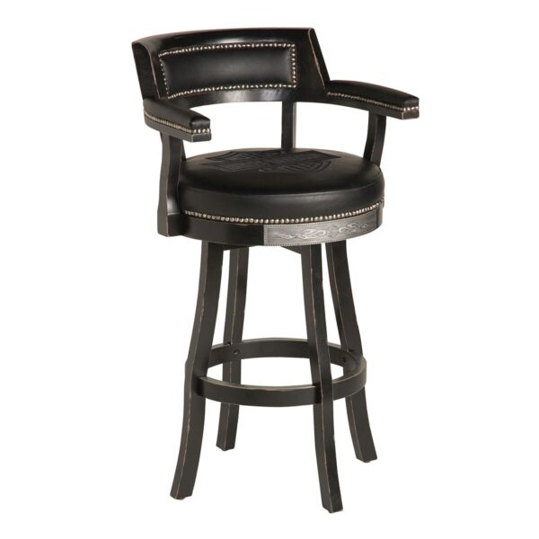 TABURETE DE "BAR" HD BAR & SHIELD FLAMES CON RESPALDO