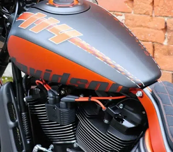 Cables de bujía Screamin Eagle Phat de 10 mm, color naranja